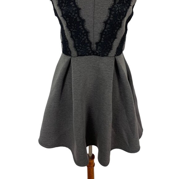 Altar’d State Dress Medium Gray Sleeveless Fit Flare Cottagecore - Picture 3 of 7